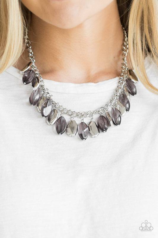Fringe Fabulous Silver statement necklace, alternate view