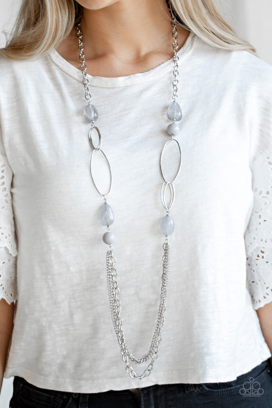 Pleasant Promenade Silver statement necklace, alternate view