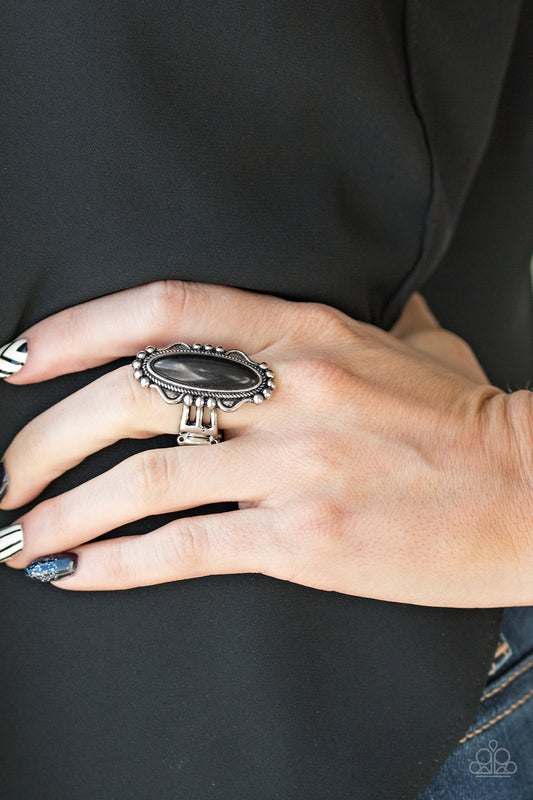 Leave No Trace Black statement ring, alternate view