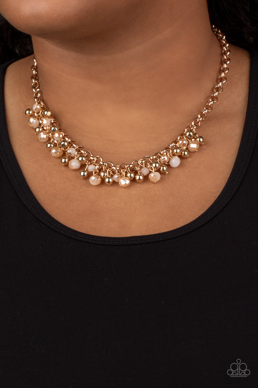 Trust Fund Baby Gold statement necklace, alternate view
