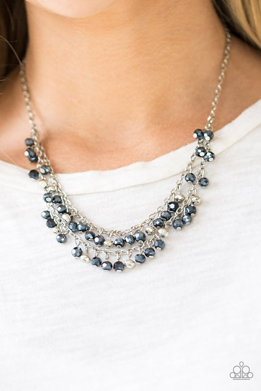 So In Season Blue statement necklace, alternate view