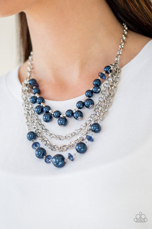 Rockin Rockette Blue statement necklace, alternate view