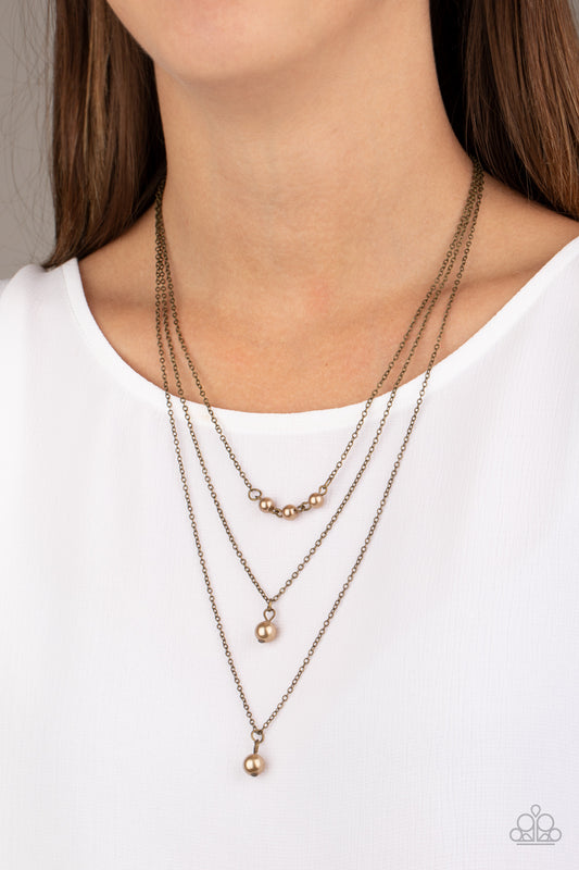 High Heels and Hustle Brass pendant necklace, alternate view