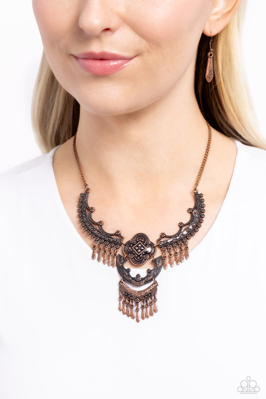 Rogue Vogue Copper pendant necklace, alternate view