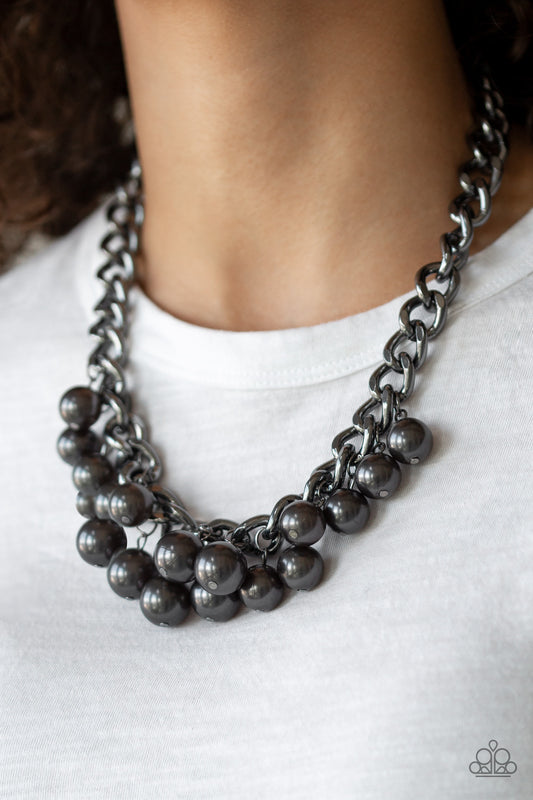 Get Off My Runway Black statement necklace, alternate view