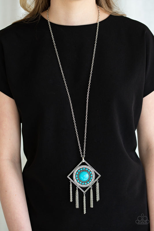 Sandstone Solstice Blue pendant necklace, alternate view