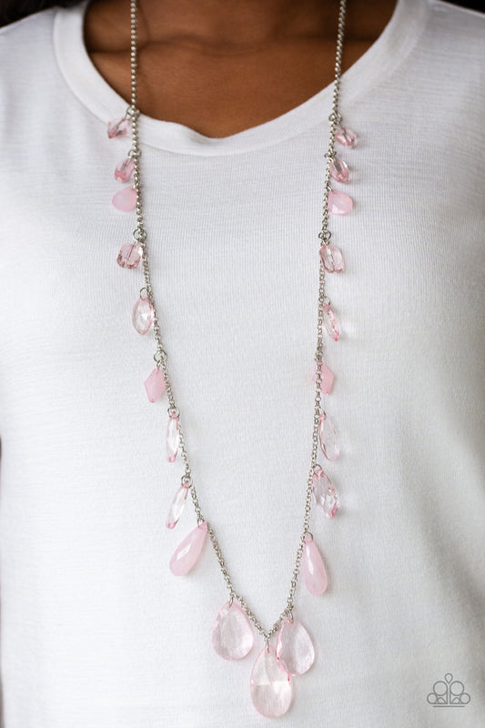 GLOW And Steady Wins The Race Pink statement necklace, alternate view