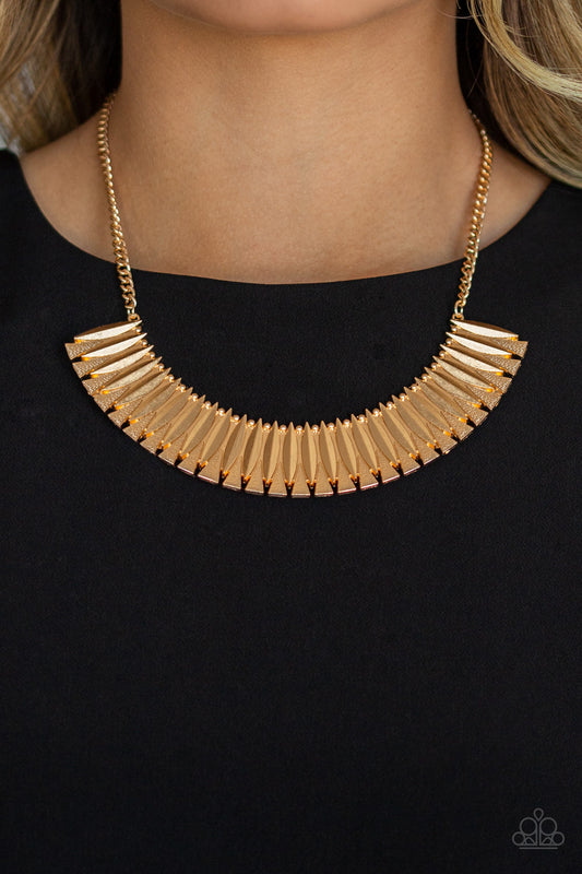 My Main MANE Gold statement necklace, alternate view