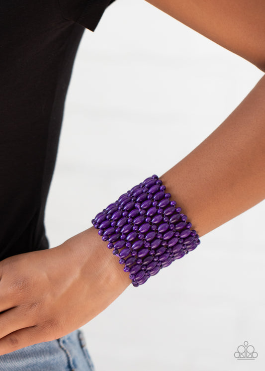 Way Down In Kokomo Purple stretch bracelet, alternate view