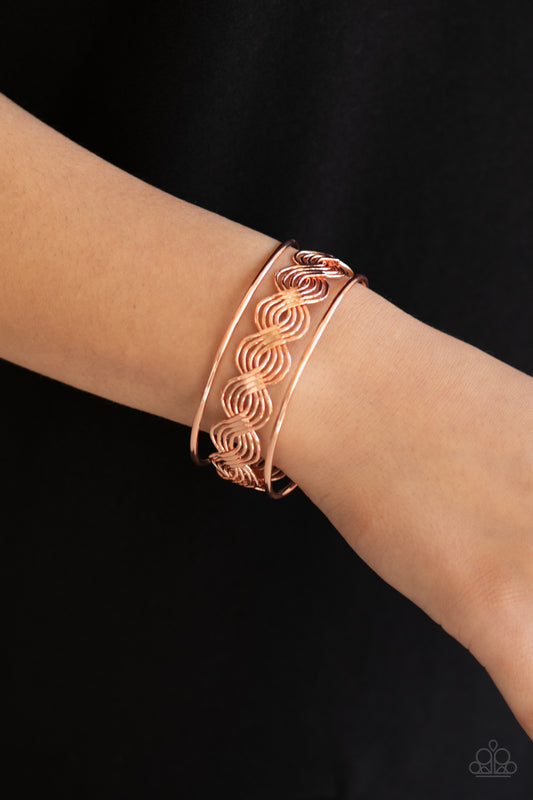 WEAVE An Impression Copper cuff bracelet, alternate view