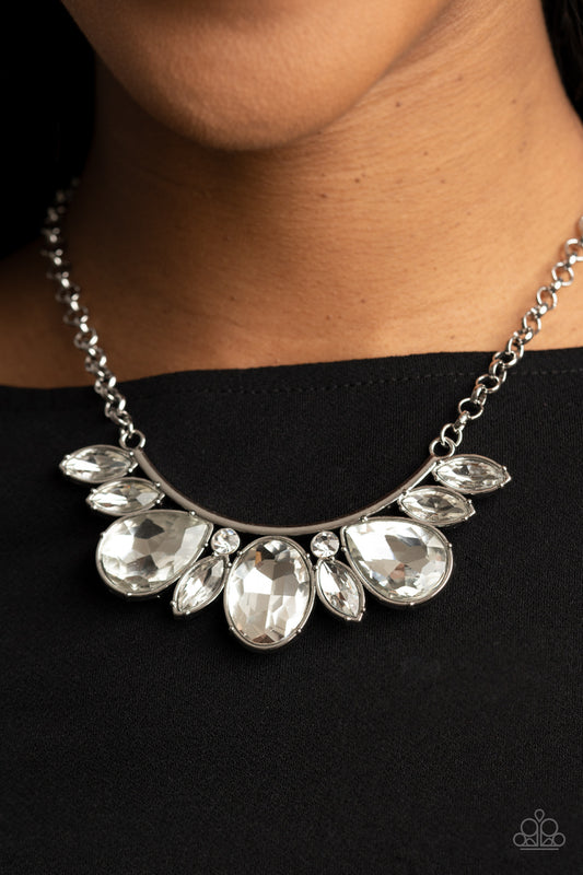 Never SLAY Never White statement necklace, alternate view