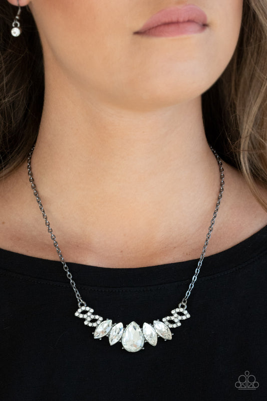 Bride-to-BEAM Black statement necklace, alternate view