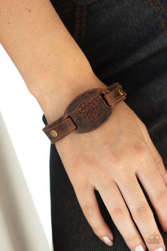 All Fine and DANDELION Brown statement bracelet, alternate view