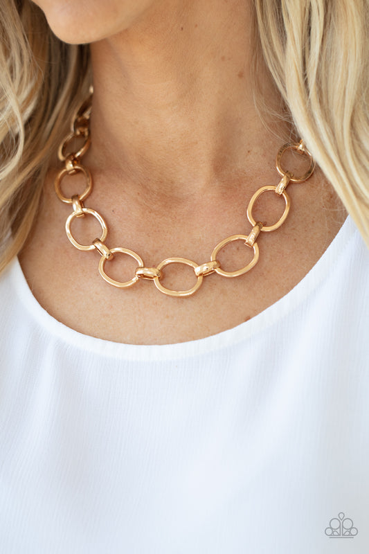 HAUTE-ly Contested Gold statement necklace, alternate view