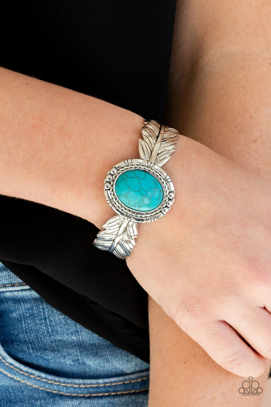 Western Wings Blue cuff bracelet, alternate view
