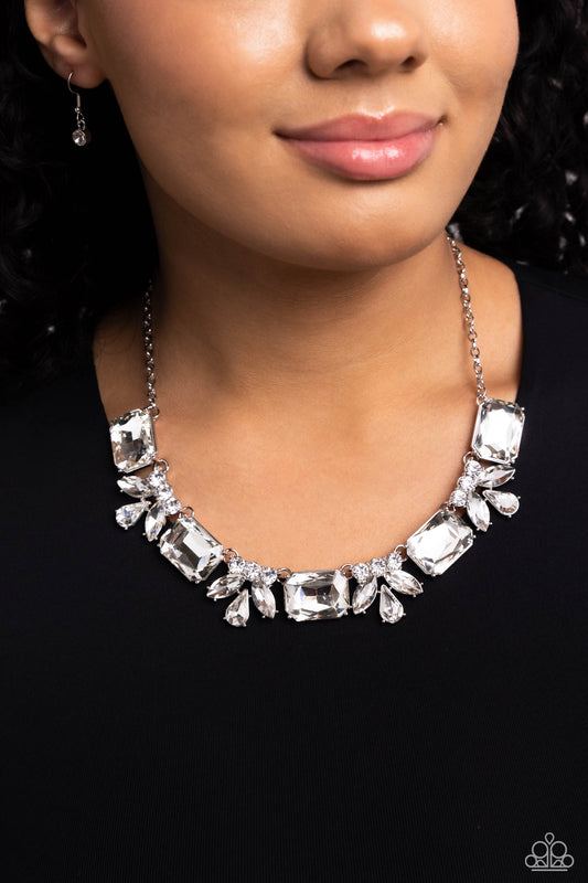 Long Live Sparkle White statement necklace, alternate view