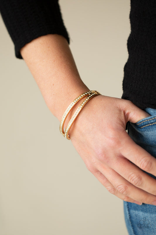 A Show of FIERCE Gold cuff bracelet, alternate view
