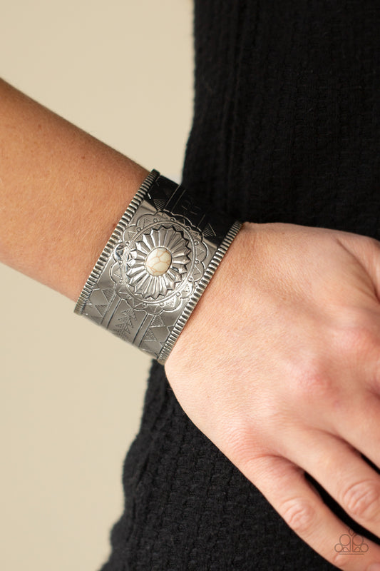 Aztec Artisan White cuff bracelet, alternate view