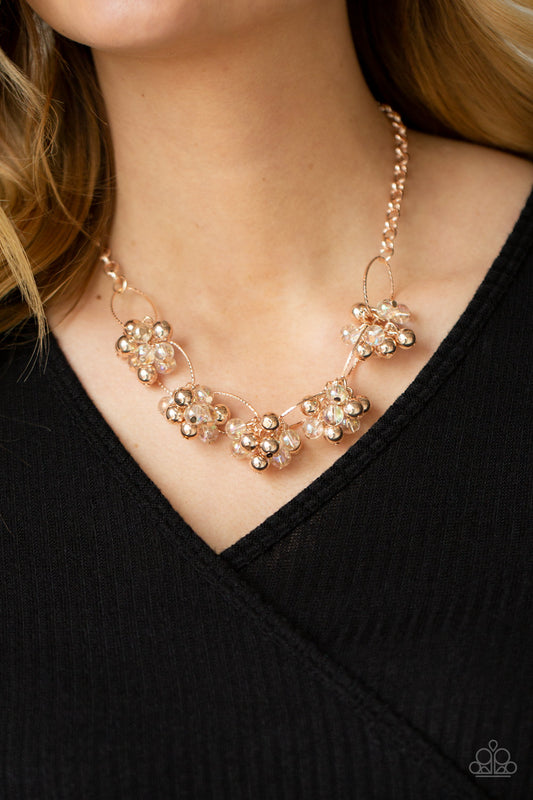 Effervescent Ensemble Rose Gold statement necklace, alternate view
