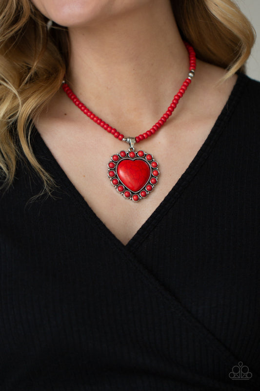 A Heart Of Stone Red pendant necklace, alternate view
