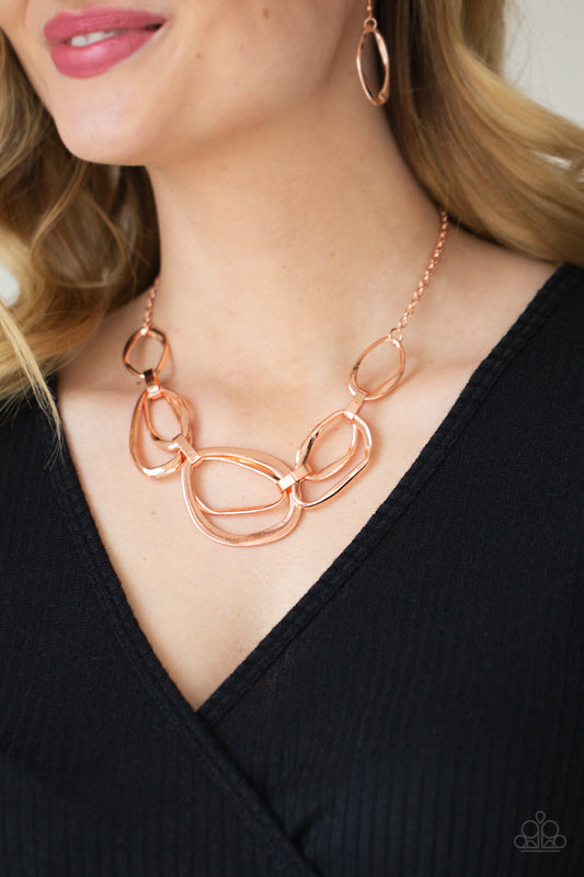 Prehistoric Heirloom Copper statement necklace, alternate view