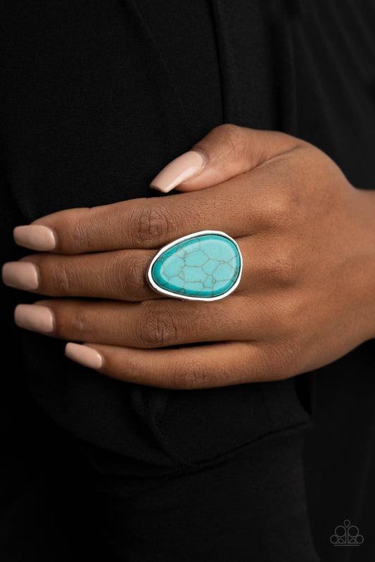 Marble Mecca Blue statement ring, alternate view