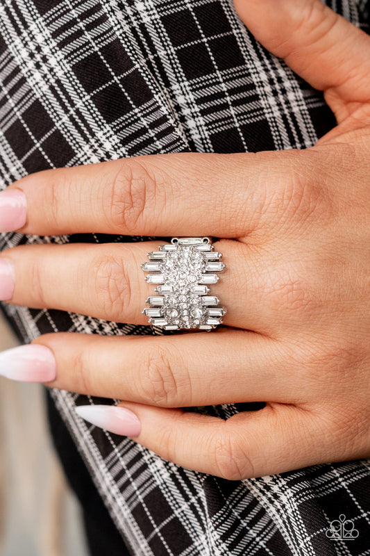 Urban Empire White statement ring, alternate view