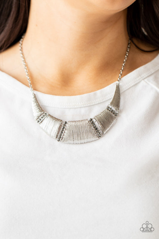 Going Through Phases Silver statement necklace, alternate view