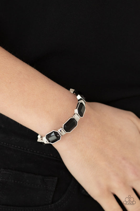 Fashion Fable Black stretch bracelet, alternate view