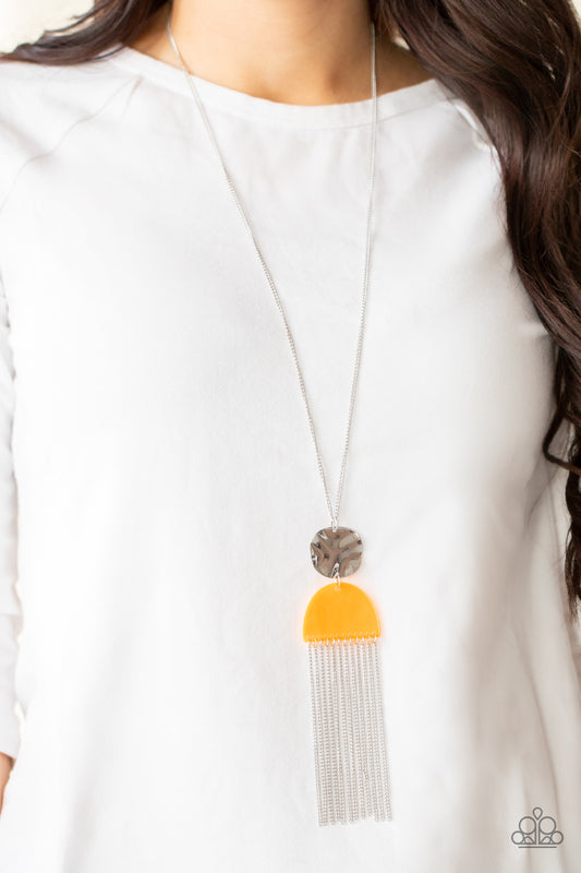 Color Me Neon Orange pendant necklace, alternate view