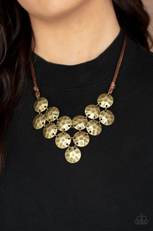 Token Treasure Brass pendant necklace, alternate view