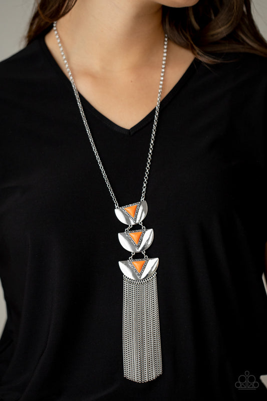 Gallery Expo Orange pendant necklace, alternate view