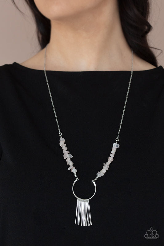 With Your ART and Soul Pink statement necklace, alternate view