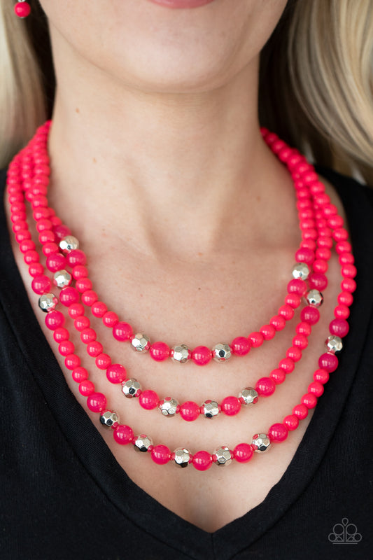 STAYCATION All I Ever Wanted Pink statement necklace, alternate view