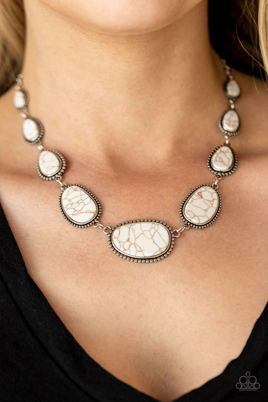 Elemental Eden White statement necklace, alternate view