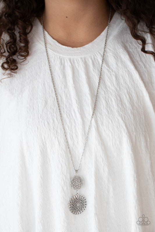 Meet Me At The Garden Gate Silver pendant necklace, alternate view