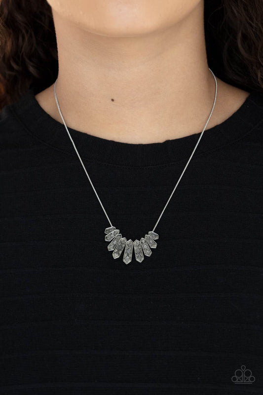 Monumental March Silver statement necklace, alternate view