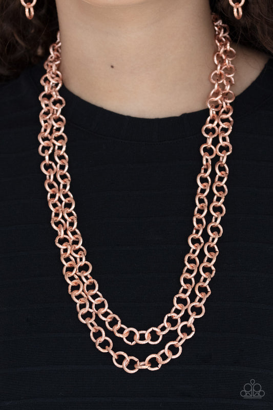 Grunge Goals Copper statement necklace, alternate view
