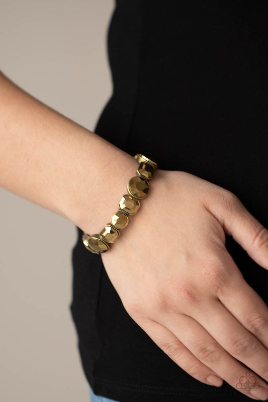 Extra Exposure Brass stretch bracelet, alternate view