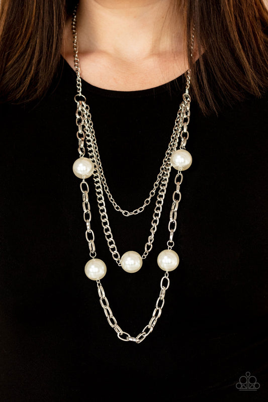 Thanks For The Compliment White statement necklace, alternate view