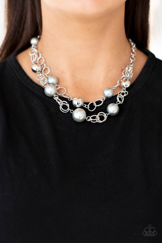New Age Knockout Silver statement necklace, alternate view