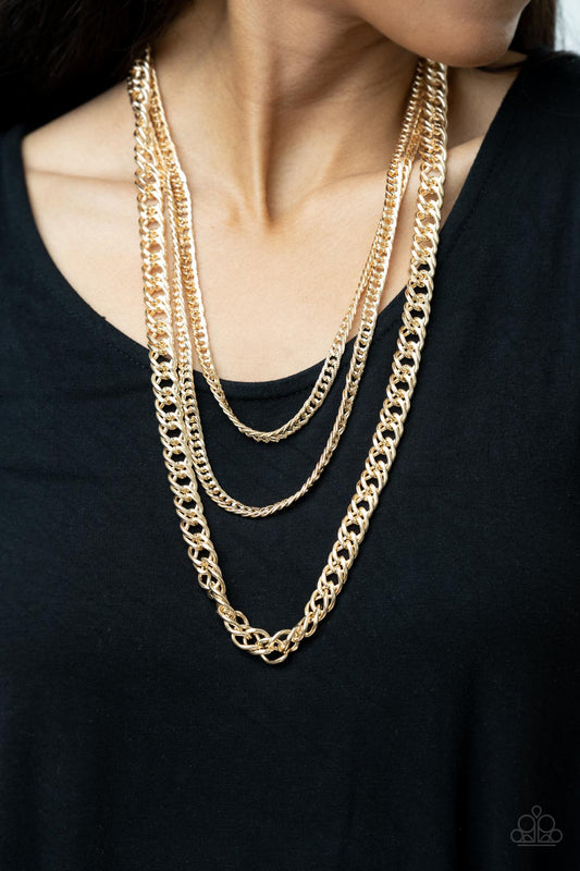 Chain of Champions Gold statement necklace, alternate view
