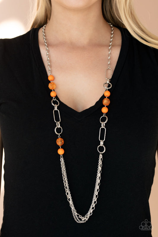 POP-ular Opinion Orange statement necklace, alternate view