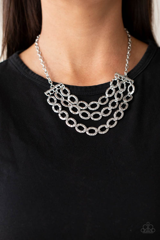 Repeat After Me Silver statement necklace, alternate view