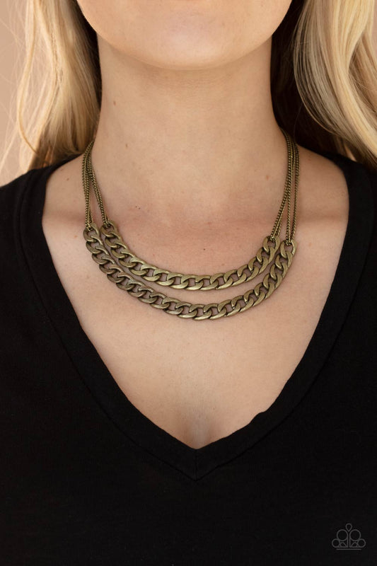 Urban Culture Brass statement necklace, alternate view