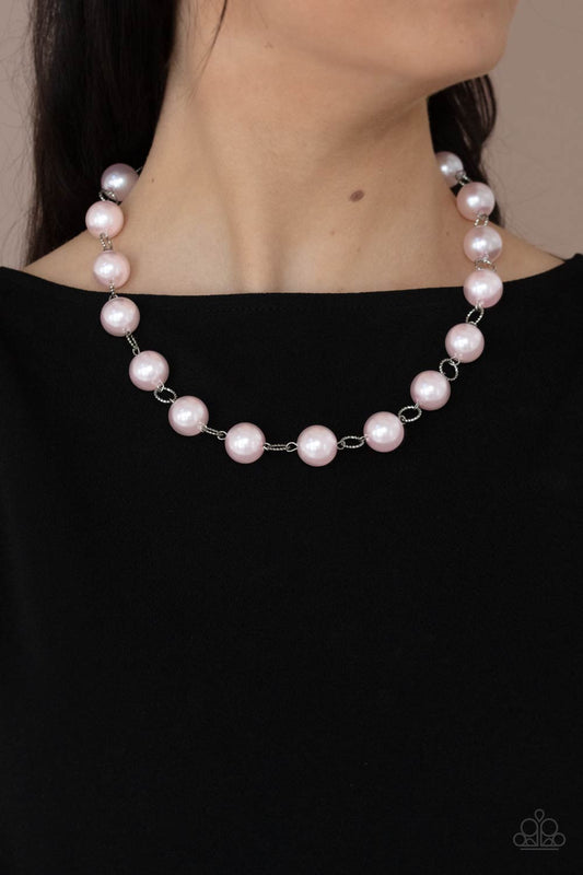 Ensconced in Elegance Pink statement necklace, alternate view