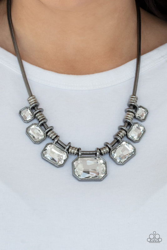 Urban Extravagance Black statement necklace, alternate view