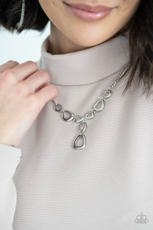 So Mod Silver statement necklace, alternate view