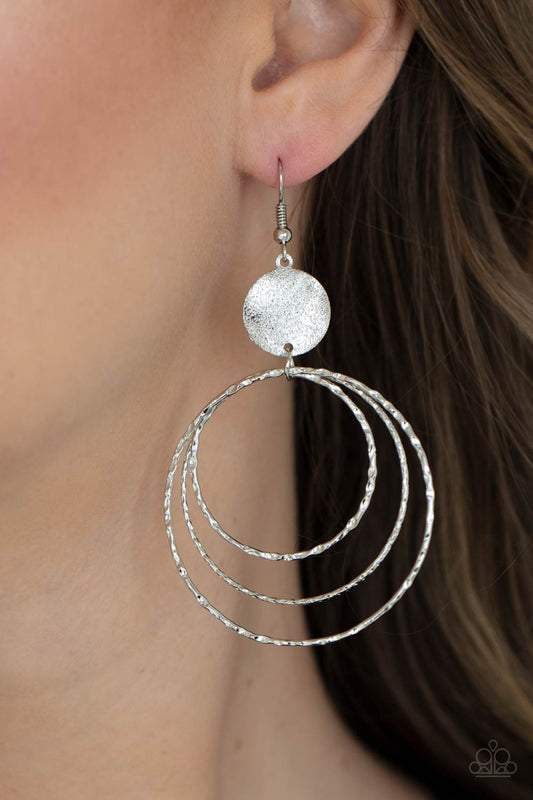 Universal Rehearsal Silver dangle earrings, alternate view