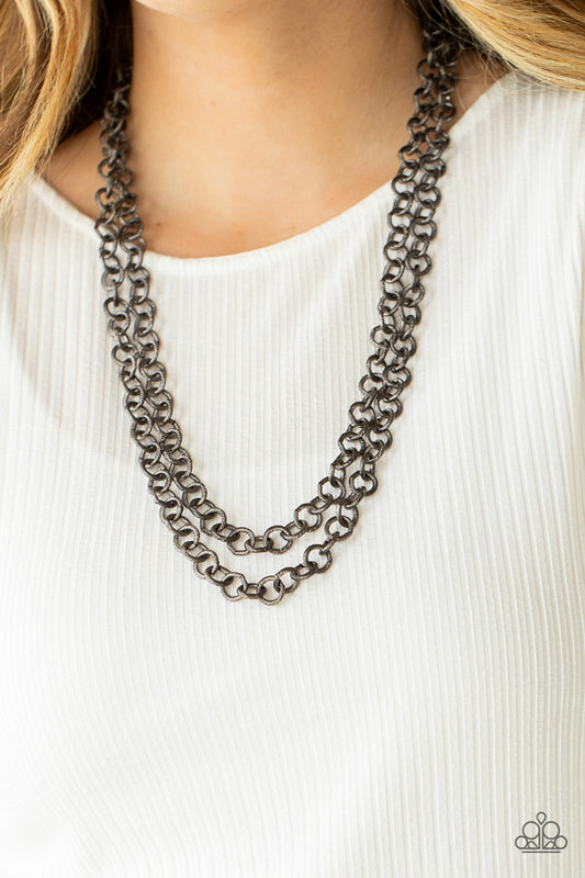Grunge Goals Black statement necklace, alternate view
